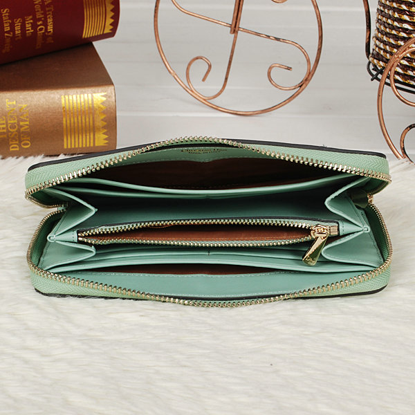 dior zippy wallet calfskin 118 green&pink - Click Image to Close